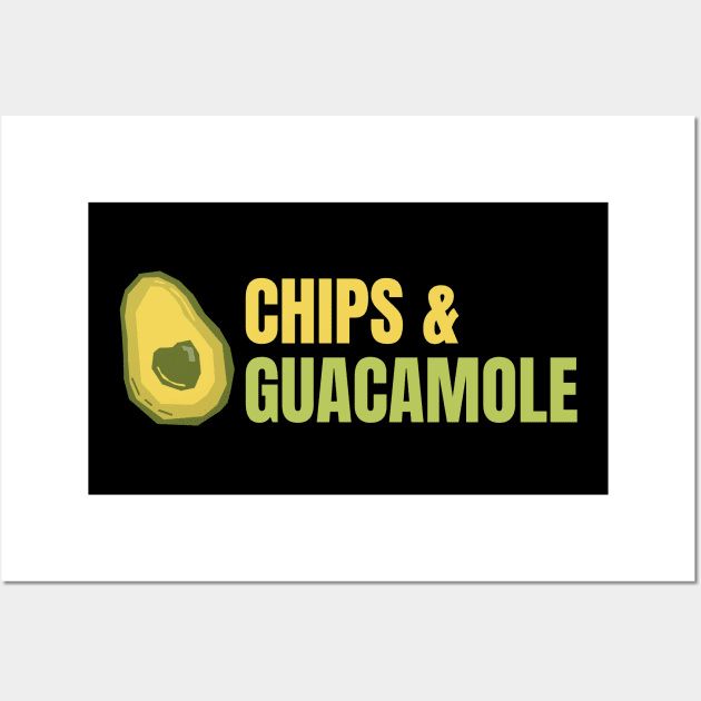 Chips And Guacamole Mexican Food Vegan Vegetarian Avocado Wall Art by BuddyandPrecious